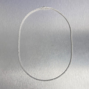 14k White Gold Diamond Tennis Necklace 5.26ctw G VS2-SI1 17"