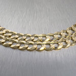 14k Yellow Gold Flat Cuban Curb Link 5.60mm Chain Necklace 24" 20.2g ITALY