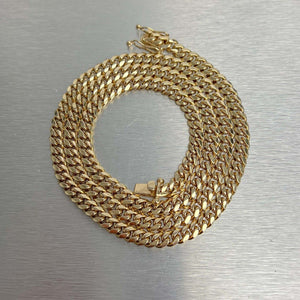 10k Yellow Gold Miami Cuban Curb Link 6.40mm Chain Necklace 28.5" 79.1g HEAVY