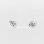14k White Gold Round Diamond Basket Stud Earrings 0.85ctw F SI1