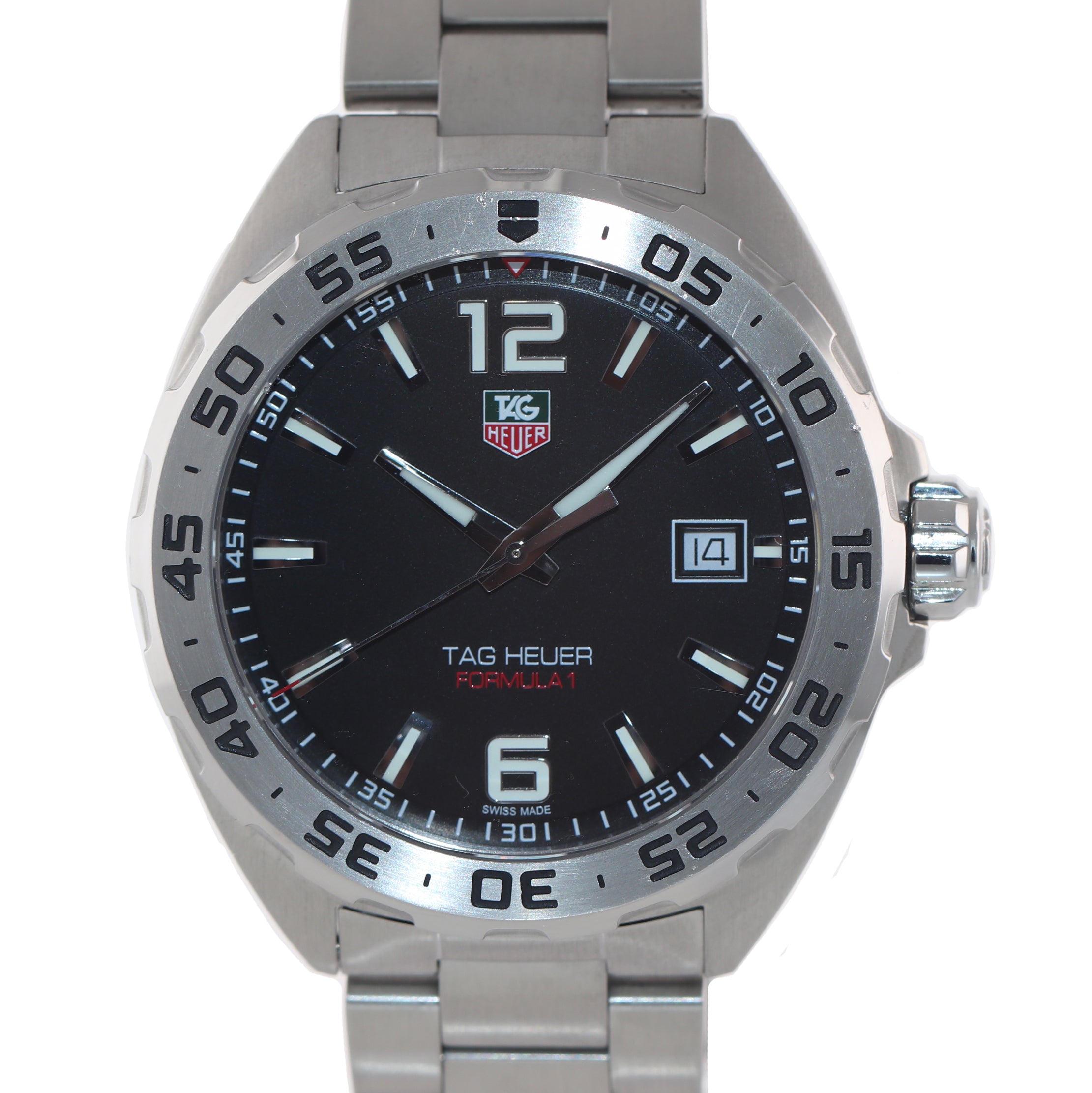 TAG Heuer Formula 1 WAZ1112.BA0875 Black Stainless Steel 41mm Quartz Date Watch