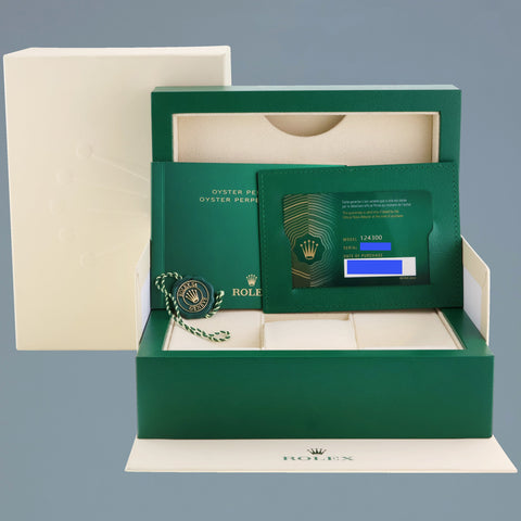 2023 NEW PAPERS Rolex Oyster 124300 Perpetual 41mm CELEBRATION BLUE Watch Box