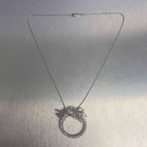 Platinum 950 Round Baguette Marquise Diamond Circlet Wreath Pin Pendant 3.50ctw