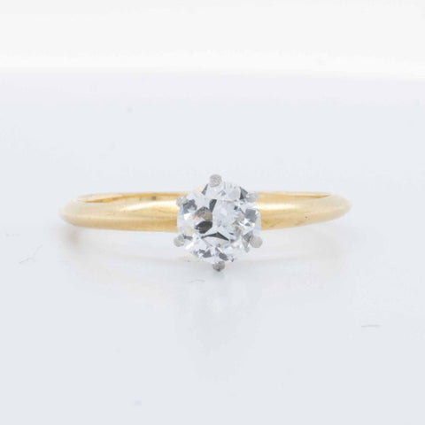 Tiffany & Co. Platinum & 18k Gold Diamond Engagement Ring 0.52ct G VS Size 5.5