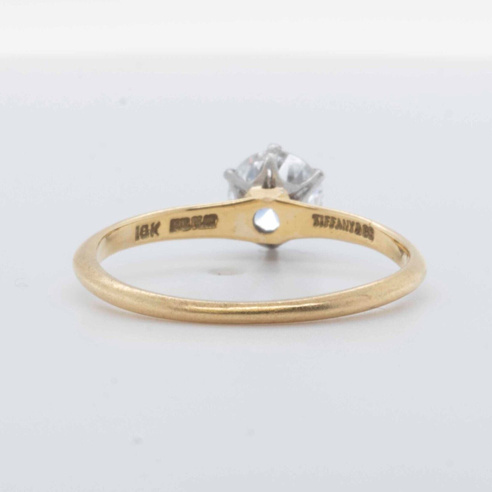 Tiffany & Co. Platinum & 18k Gold Diamond Engagement Ring 0.52ct G VS Size 5.5