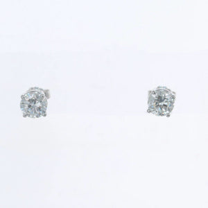 GIA 1.87ct Round Brilliant I-J VS2-VVS2 Diamond 14k White Gold Stud Earrings