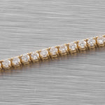 Modern 14k Yellow Gold 86 Stone G VS Diamond Tennis Bracelet 1.40ctw 7.25"