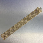 Imperial 14k Yellow Gold Fancy Mixed Wheat Mesh Link 24mm Bracelet 7.50" 44.7g