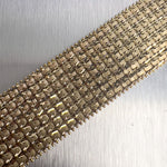 Imperial 14k Yellow Gold Fancy Mixed Wheat Mesh Link 24mm Bracelet 7.50" 44.7g