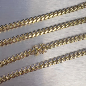14k Yellow Gold Miami Cuban Link Chain Hidden Clasp Necklace 24.5" 67.6g