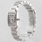 Cartier Tank Francaise Stainless Steel White 20mm SM Ladies Watch W51008Q3