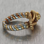 Cartier 18k Yellow Gold Stainless Steel Hercules Knot Citrine Ring