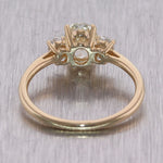 1.01ct Oval Cut GIA L VS2 Diamond 18k Yellow Gold 1.35ctw Engagement Ring
