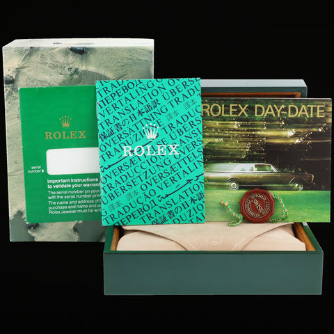 DIAMOND Rolex President Day Date 18239 Double Quick Set White Gold Watch Box