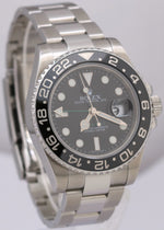 PAPERS Rolex GMT-Master II Black 40mm Ceramic Steel Oyster Watch 116710 LN BOX