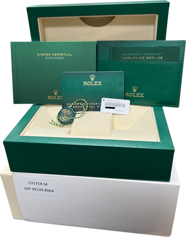 2023 NEW PAPERS Rolex Explorer I 40mm Black Stainless Steel 224270 Watch BOX