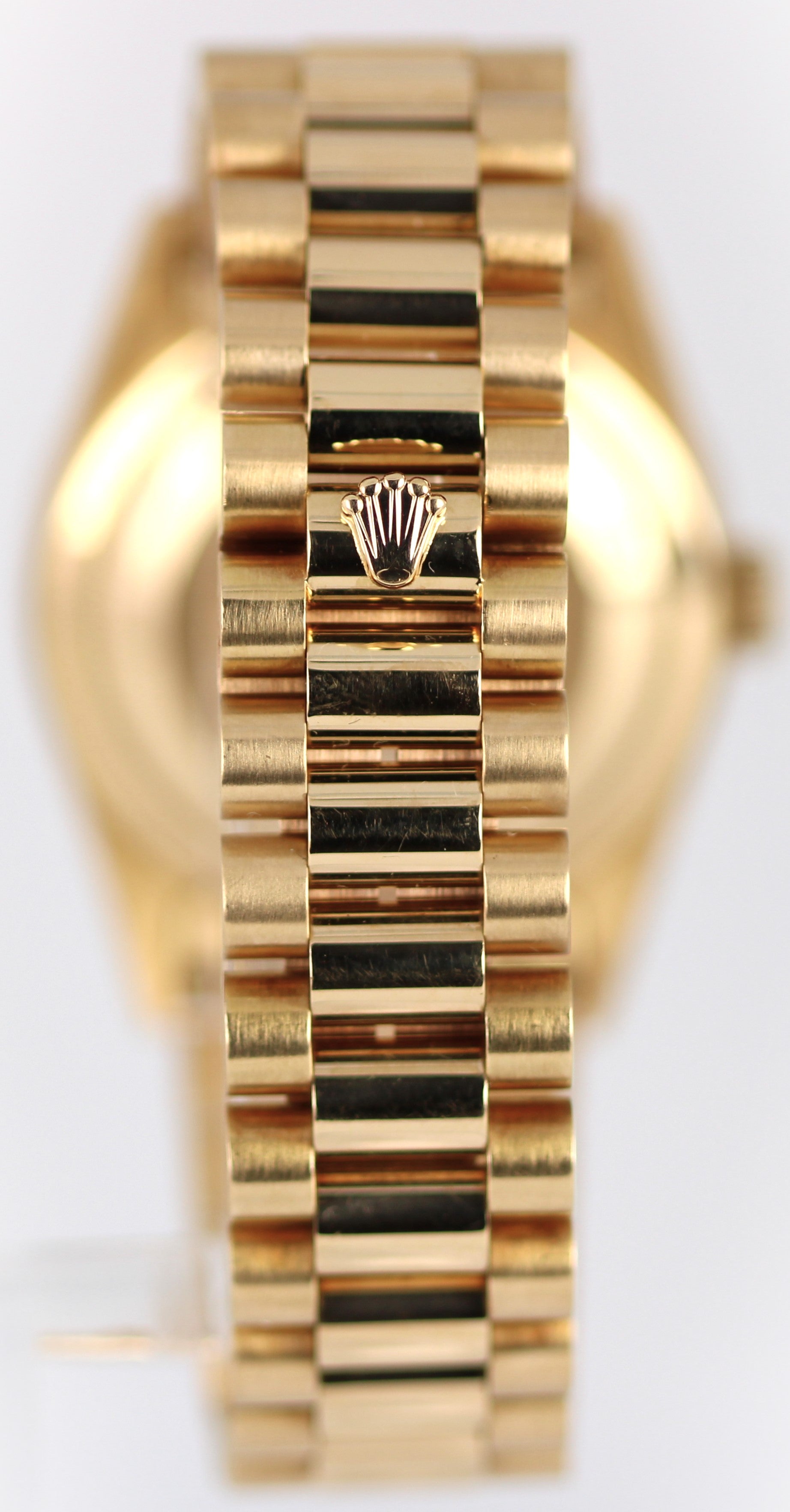 UNPOL. Rolex Day-Date President 18k Yellow Gold DIA Rubies MOP 36mm 18388 Watch