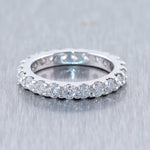 14k White Gold 2.20ctw Diamond Eternity Wedding Band Ring