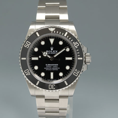 2023 NEW PAPERS Rolex Submariner 41mm Black Ceramic 124060LN No Date Watch