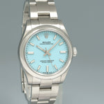 2022 MINT Rolex Oyster 277200 Perpetual 31mm Tiffany BLUE Watch Box
