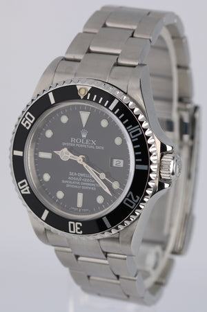 Rolex Sea-Dweller PAPERS Stainless Steel Black 40mm Automatic 16600 Watch BOX
