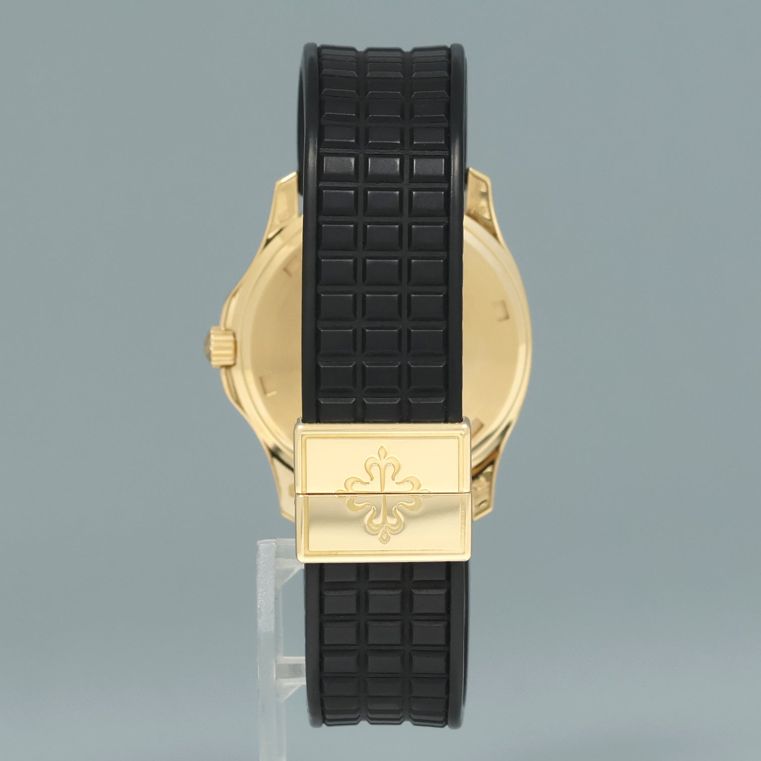 MINT Patek Philippe 5060J Aquanaut Black Roman Rubber Yellow Gold 36mm Watch