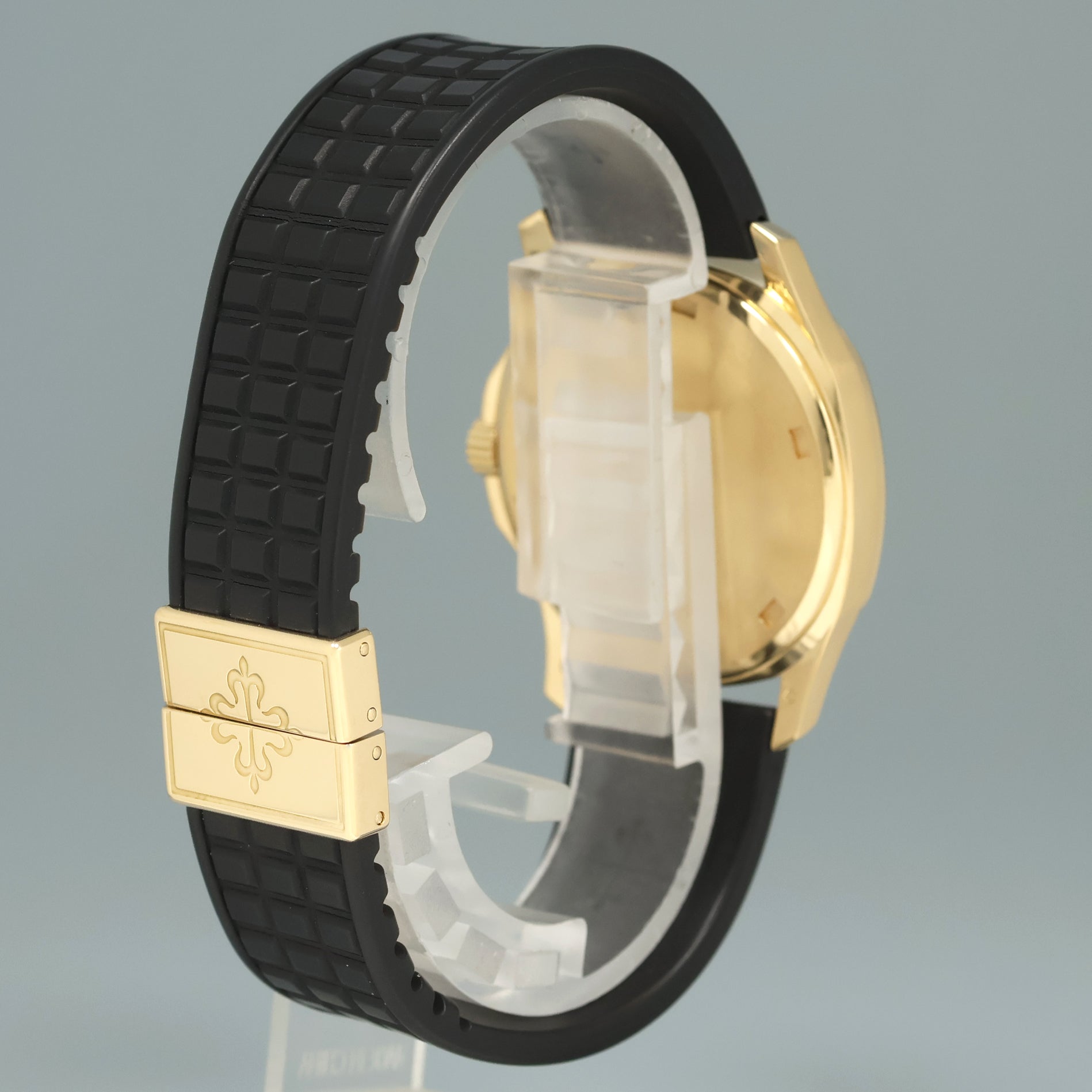 MINT Patek Philippe 5060J Aquanaut Black Roman Rubber Yellow Gold 36mm Watch