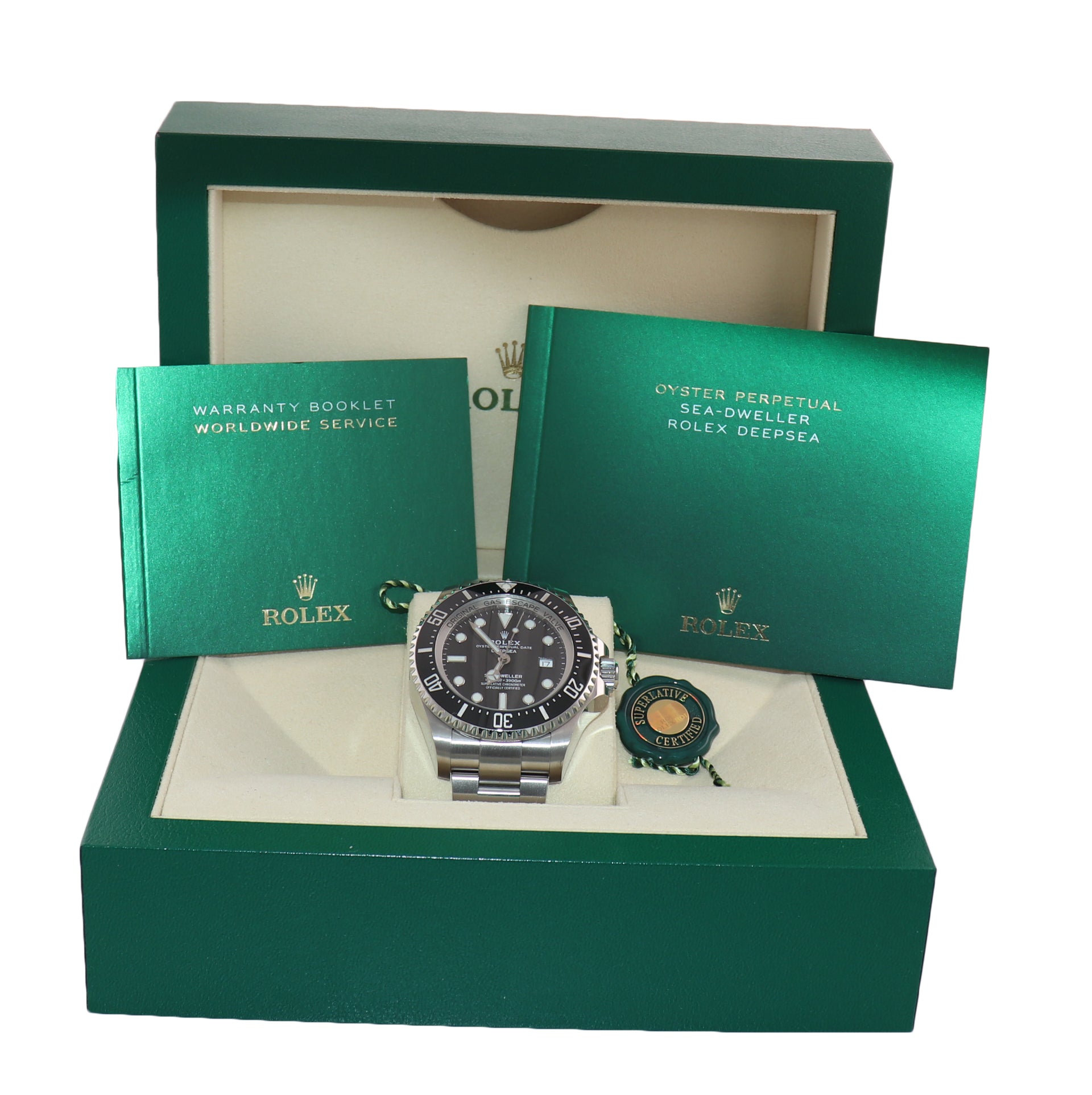 MINT 2022 Rolex Sea-Dweller Deepsea Black 126660 44mm Steel Watch Box