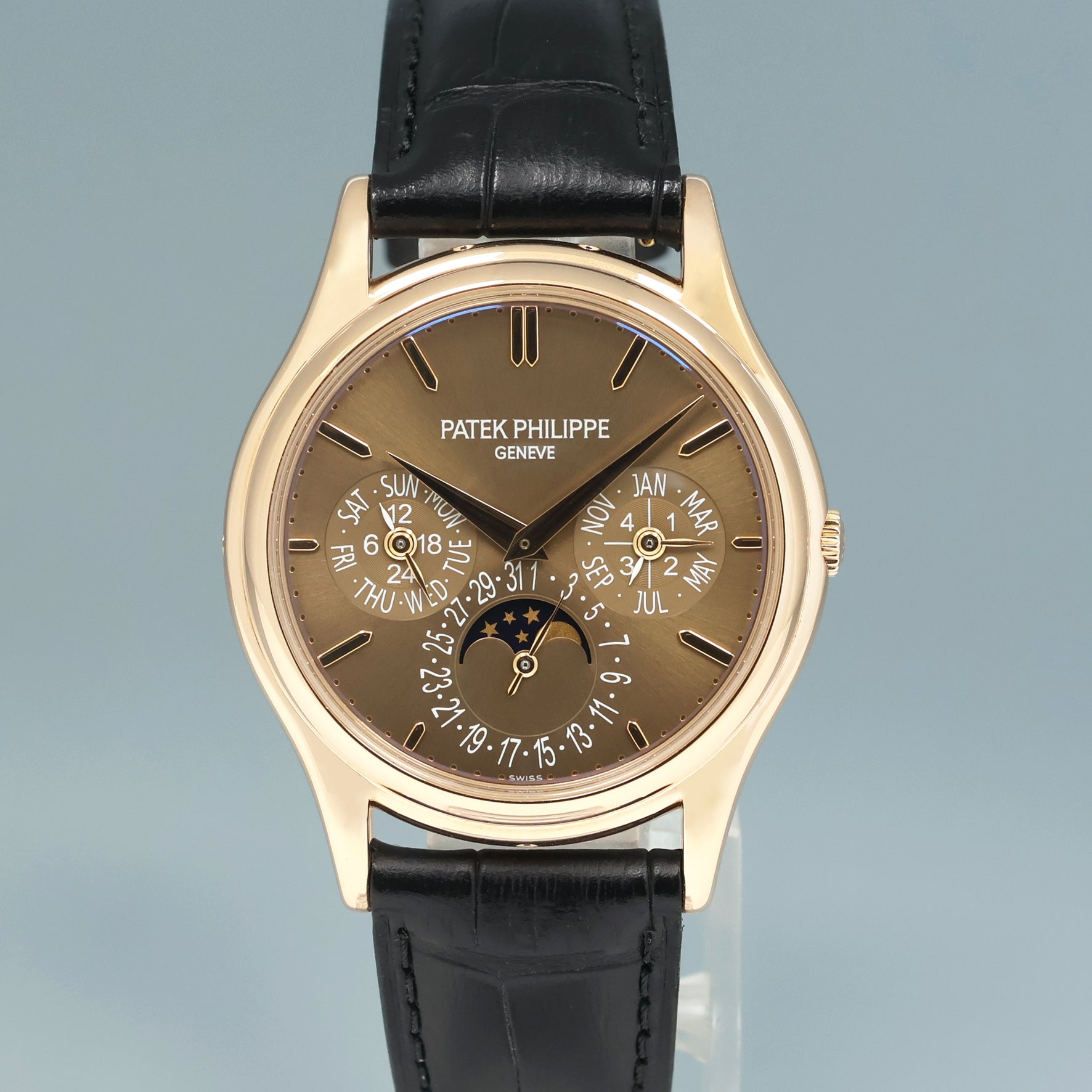 Patek Philippe 5140R Chocolate Rose Gold Perpetual Calendar Grand Complication Watch