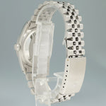 MINT Rolex DateJust 16234 Black Stick White Gold Bezel Jubilee Band 36mm Watch