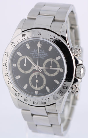 Rolex Daytona Cosmograph Stainless Steel Black 40mm 116520 Oyster Watch