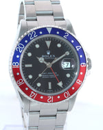 1992 PAPERS Rolex GMT-Master Pepsi Blue Red Steel 16700 Watch Oyster Box