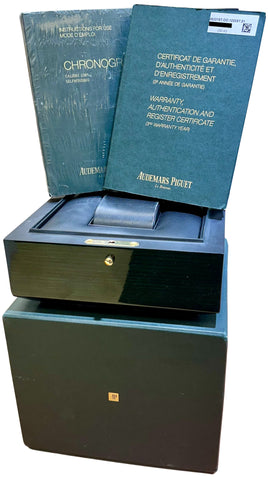 MINT Audemars Piguet Royal Oak Papers Chronograph BLUE 41mm Steel 26331ST B+P