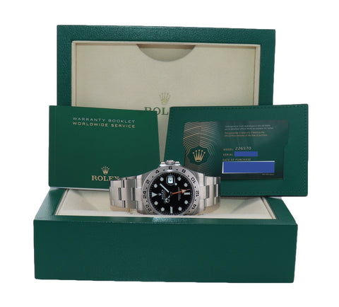 2023 NEW PAPERS Rolex Explorer II 42mm 226570 Black SteeL 42mm Date Watch Box