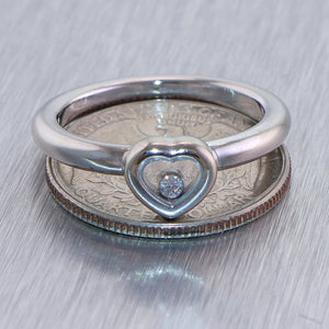 Chopard 18k White Gold My Happy Hearts Diamond Ring
