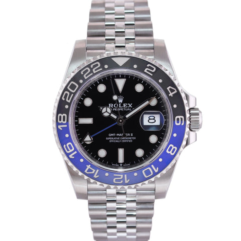 2022 NEW Papers Rolex GMT Master Batman Blue Jubilee Ceramic 126710 Watch Box