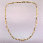 25.1g 10k Yellow Gold Mariner Anchor Chain Link 22.5" Necklace