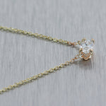 14k Yellow Gold 0.35ct Marquise Cut Diamond 18" Adjustable Necklace