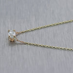14k Yellow Gold 0.35ct Marquise Cut Diamond 18" Adjustable Necklace