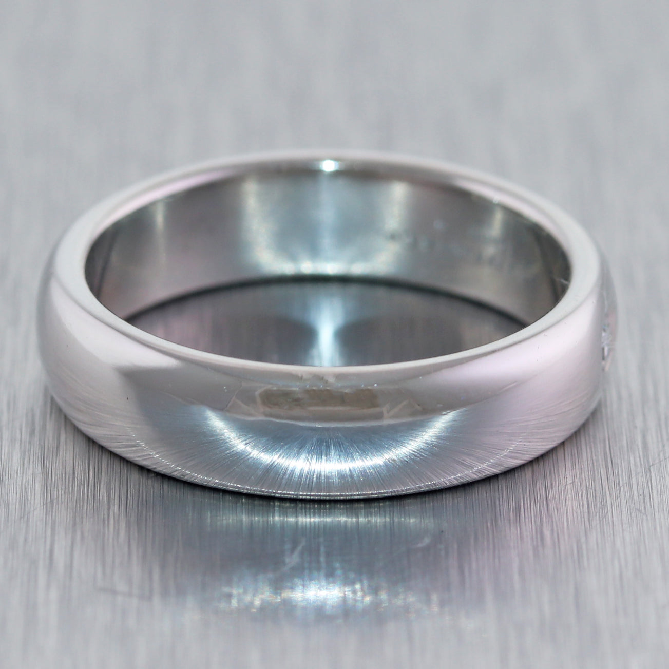 Men's Tiffany & Co. Platinum 0.10ct Diamond Lucida Wedding Band Ring