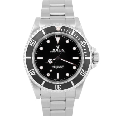 MINT PAPERS Rolex Submariner No-Date Steel Black Automatic 40mm Watch 14060 BOX