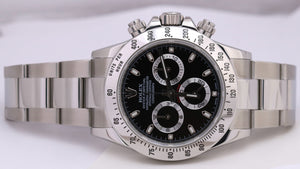 2013 PAPERS BLUE LUME Rolex Daytona Cosmograph BLACK 40mm Steel 116520 Watch BOX