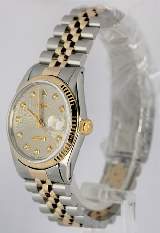 VINTAGE Rolex DateJust Two-Tone DIA 50th Anniversary Jubilee 36mm 16013 Watch