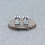 Modern 14k White Gold 0.50ctw Diamond Stud Earrings