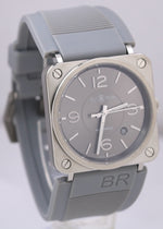 MINT Bell & Ross Aviation Officer Ruthenium Grey 39mm Rubber Automatic BRS92