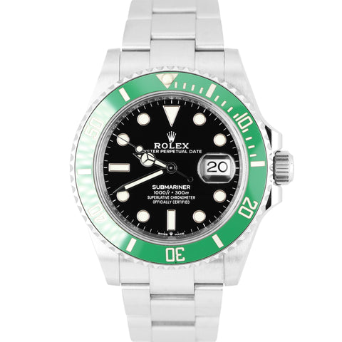 2021 Rolex Submariner GREEN KERMIT Ceramic Steel Black 41mm 126610 LV Watch B+P