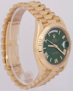MINT PAPERS Rolex Day-Date President 18K Gold GREEN ROMAN 40mm 228238 BOX