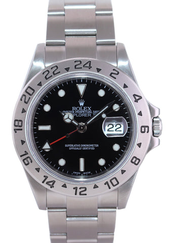 MINT 2005 Rolex Explorer II 16570 Stainless Steel Black Date GMT 40mm Watch Box