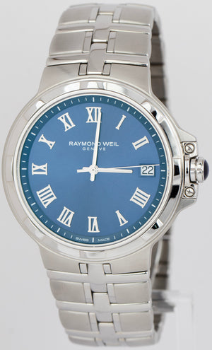 Raymond Weil Parsifal Classic 41mm Blue Stainless Steel Quartz 5580-ST-00508 BOX
