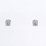GIA 1.41ct Round Brilliant D SI1 Diamond 14k White Gold Stud Earrings